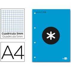 Bloc encolado liderpapel antartik cuadro 5 mm a4 natural 80 h 100 gr color azul