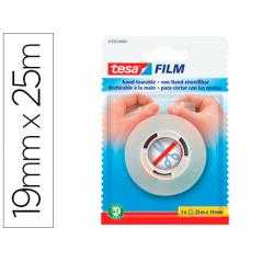 Cinta adhesiva tesafilm sin tijeras 25 m x 19 mm