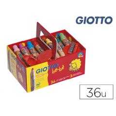 Lápices de colores giotto bebe super schoolpack de 36 unidades + 3 sacapuntas