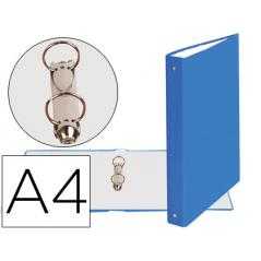 Carpeta de 2 anillas 30mm redondas exacompta din a4 cartón forrado azul claro