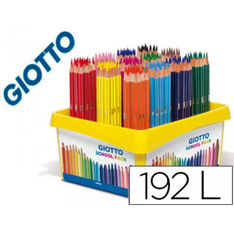 Lápices de colores giotto stilnovo school pack de 192 unidades 12 colores x 16 unidades
