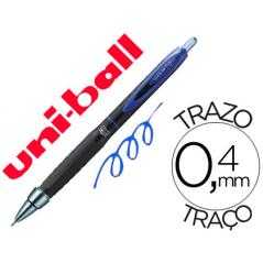 Bolígrafo uni-ball roller umn-307 retráctil 0,7 mm tinta gel azul