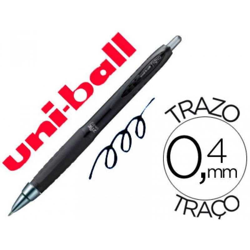 Bolígrafo uni-ball roller umn-307 retráctil 0,7 mm tinta gel negro
