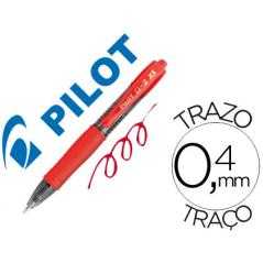 Bolígrafo pilot g-2 pixie rojo tinta gel retráctil sujecion de caucho
