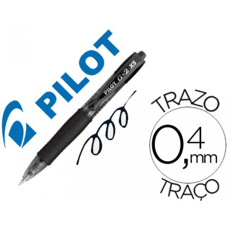 Bolígrafo pilot g-2 pixie negro tinta gel retráctil sujecion de caucho