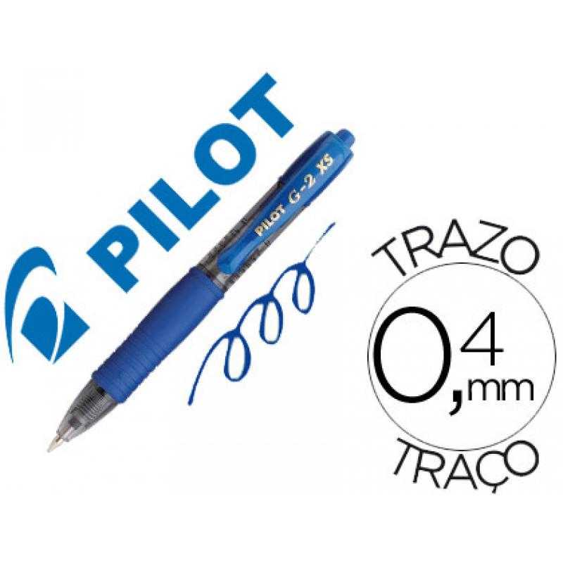 Bolígrafo pilot g-2 pixie azul tinta gel retráctil sujecion de caucho