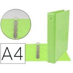 Carpeta de 4 anillas 40 mm mixtas liderpapel a4 cartón forrado pvc verde