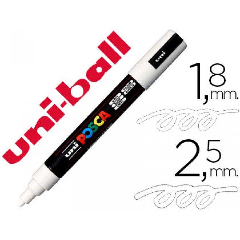 Rotulador uni posca marcador de pintura blanco punta redonda 1,8 a 2,5 mm