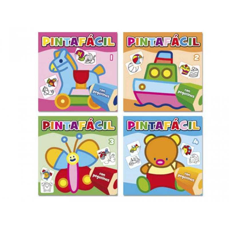Cuaderno para colorear pinta facil con adhesivos 72 paginas210x210 mm