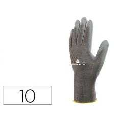 Guantes deltaplus poliéster antideslizante lavable especial para manipulacion y manutencion gris talla 10