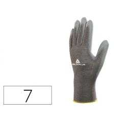 Guantes deltaplus poliéster antideslizante lavable especial para manipulacion y manutencion gris talla 7