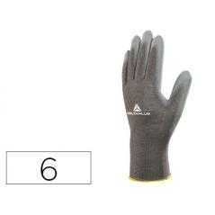 Guantes deltaplus poliéster antideslizante lavable especial para manipulacion y manutencion gris talla 6