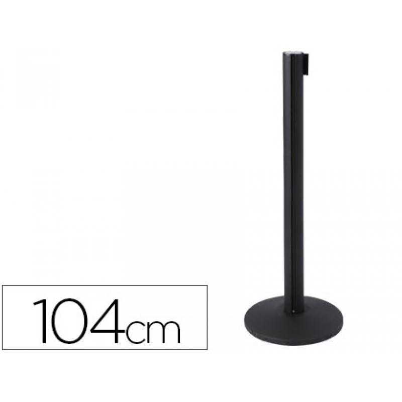 Poste metélico con cinta retráctil poste de 104 cm cinta de 2 mt base poste 36 cm de diametro