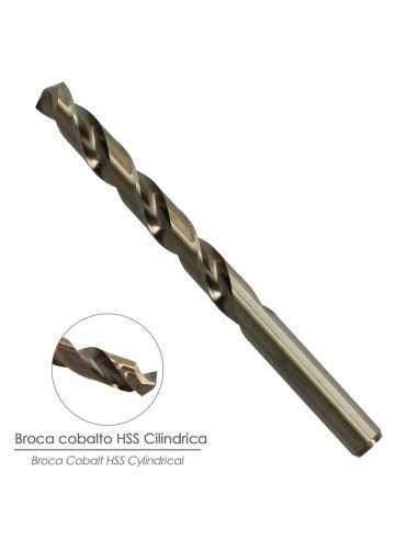 Broca Cobalto Hss Cilindrica 10,00 mm. Blister 1 Unidad.