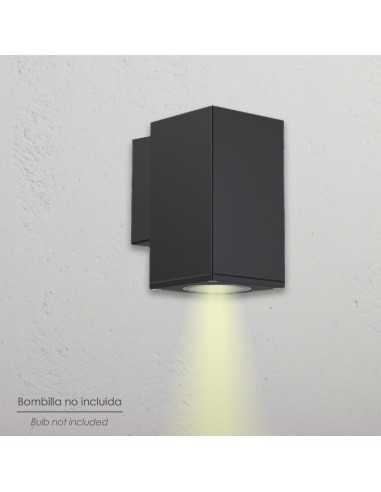 Lampara Aplique Doble GU10 IP65 Negro