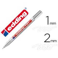Rotulador edding punta fibra 751 blanco punta redonda 1-2 mm