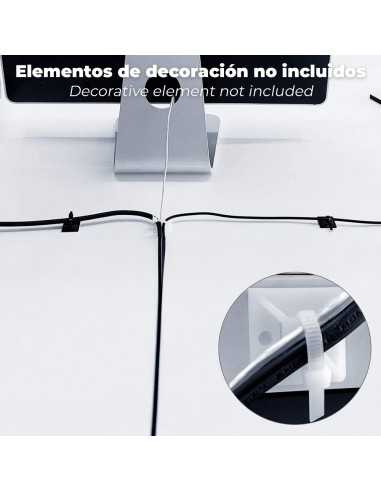 Base Adhesiva Para Bridas 19x19 mm. Blanca Bolsa 100 Unidades