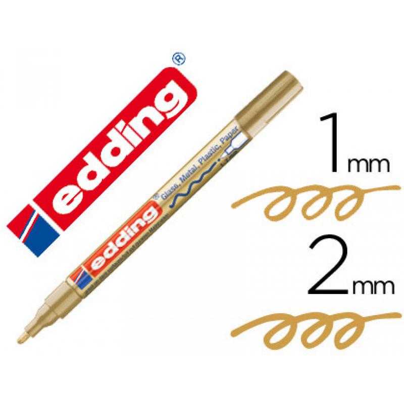 Rotulador edding punta fibra 751 oro punta redonda 1-2 mm