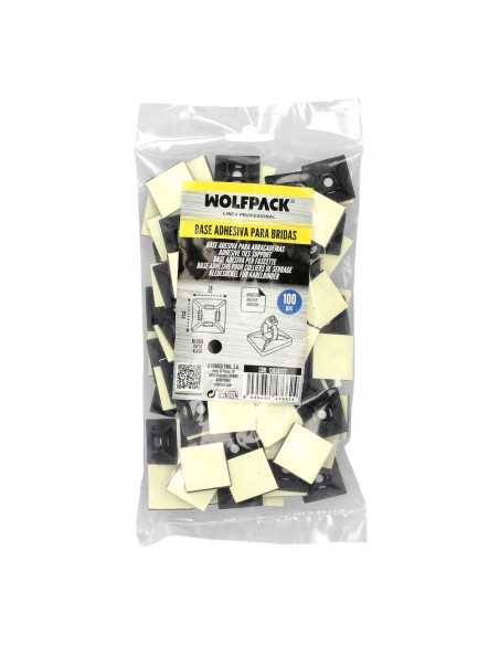 Base Adhesiva Para Bridas 28x28 mm. Negra Bolsa 100 Unidades