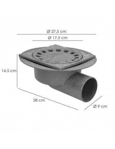 Caldereta Sifonica Pvc Horizontal 200x200/90mm