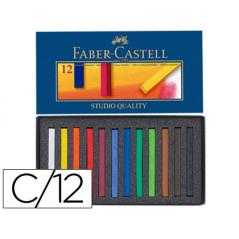 Tiza pastel faber castell estuche cartón de 12 unidades colores surtidos