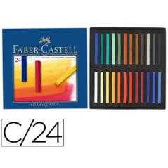 Tiza pastel faber castell estuche cartón de 24 unidades colores surtidos