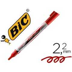 Rotulador bic velleda liquid pocket punta redonda 2,2 mm rojo