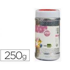 Purpurina liderpapel fantasía color plata metalizado bote de 250 gr