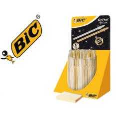 Bolígrafo bic cristal linea celebration dorado y plateado expositor de 40 unidades surtidas