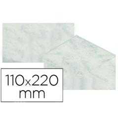 Sobre fantasía marmoleado gris 110x220 mm 90 gr paquete de 25
