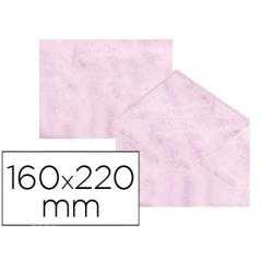 Sobre fantasía marmoleado rosa 160x220 mm 90 gr paquete de 25
