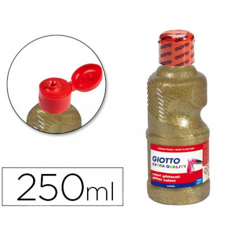Tempera escolar giotto purpurina glitter 250 ml oro