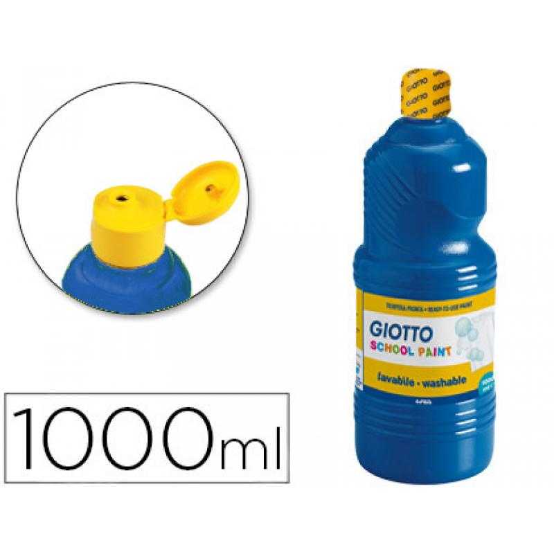 Tempera líquida giotto escolar lavable 1000 ml azul ultramar