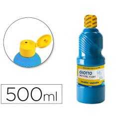 Tempera líquida giotto escolar lavable 500 ml azul cyan