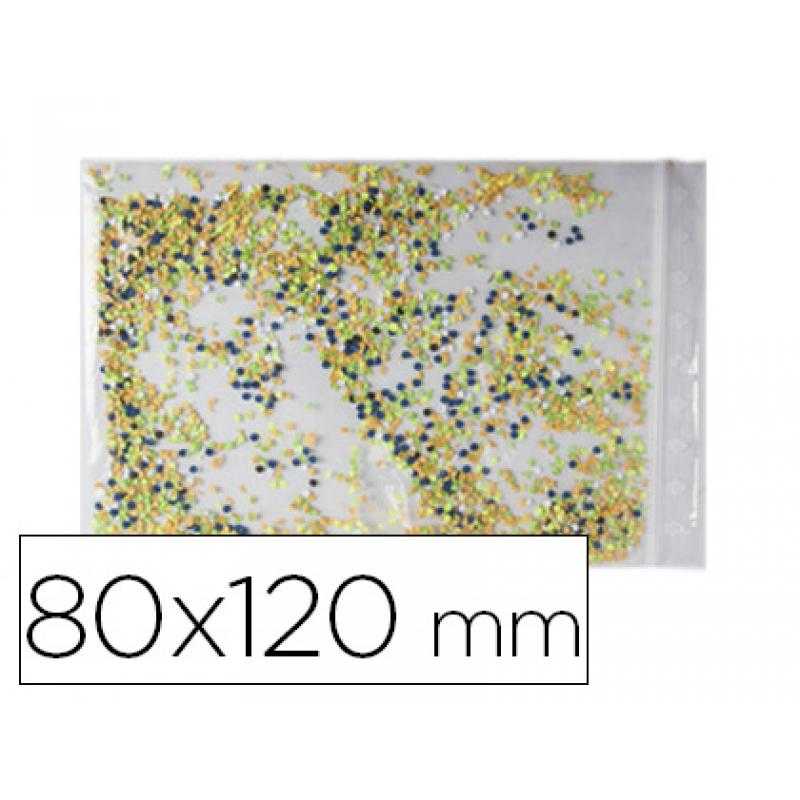 Bolsa plástico autocierre 80x120 mm paquete de 100