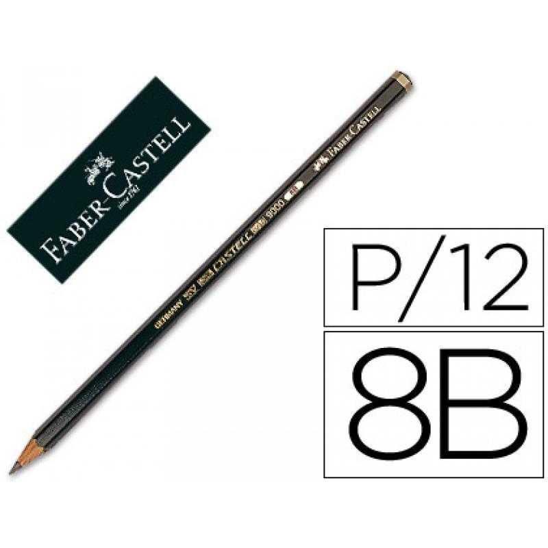 Lápices de grafito faber 9000 8b unidad