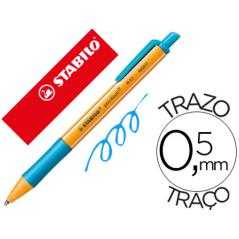 Bolígrafo stabilo pointball 0,5 mm retráctil turquesa