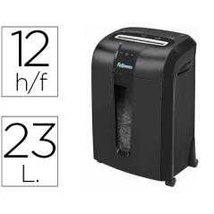 Destructora de documentos fellowes 73 ci capacidad de corte 12 h destruye grapas tarjetas clips y cd 23 litros