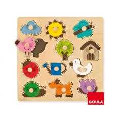 Puzzle diset siluetas del campo