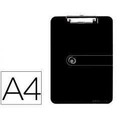 Portanotas herlitz con pinza din a4 negro,225x315mm, 2,5mm poliestireno,tabla con pinza clip de metal, apto colgar