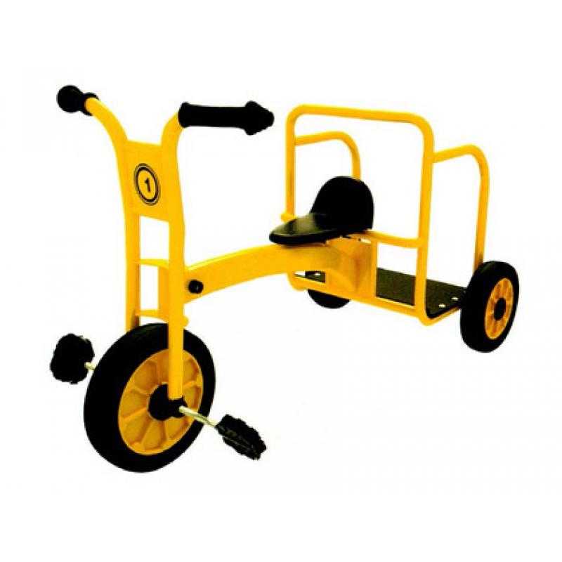 Triciclo amaya escolar individual de acero galvanizado con ruedas de caucho con rodamientos