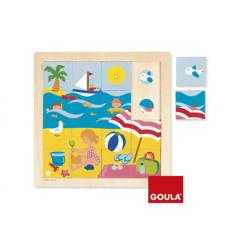 Puzzle goula madera verano 16 piezas