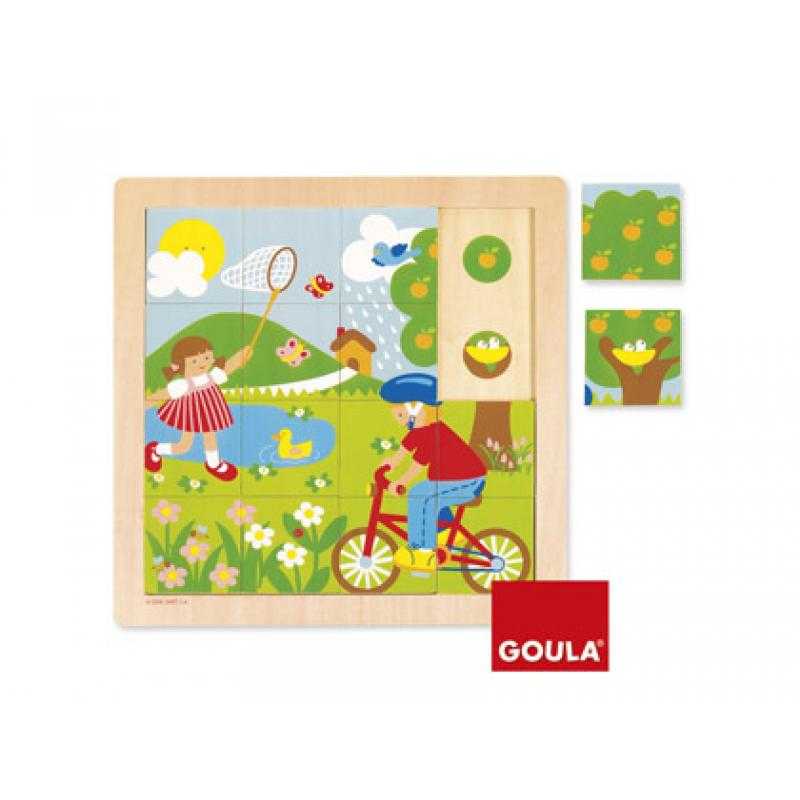 Puzzle goula madera primavera 16 piezas