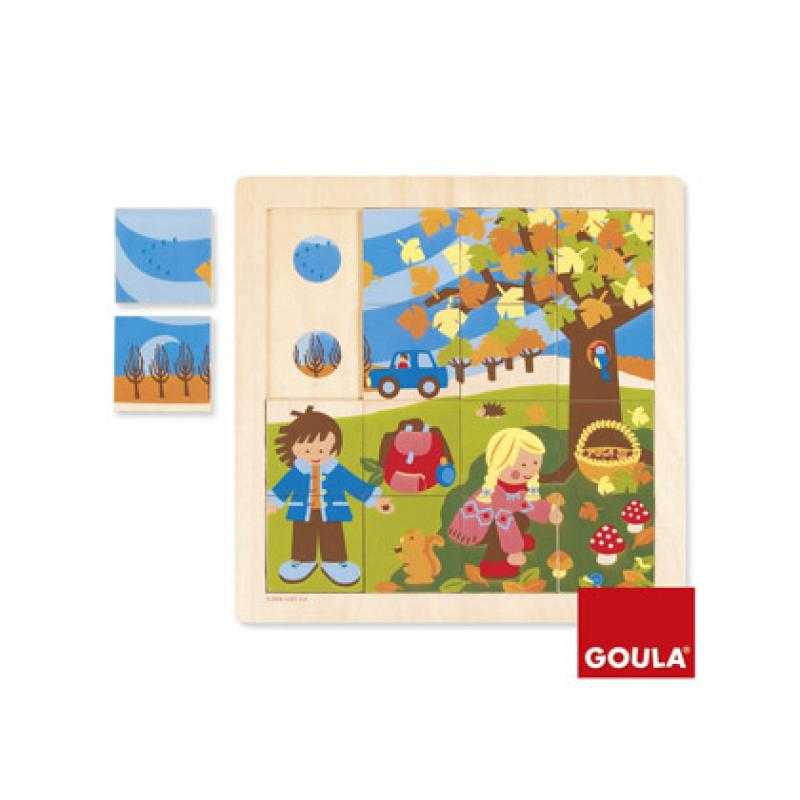 Puzzle goula madera otoño 16 piezas