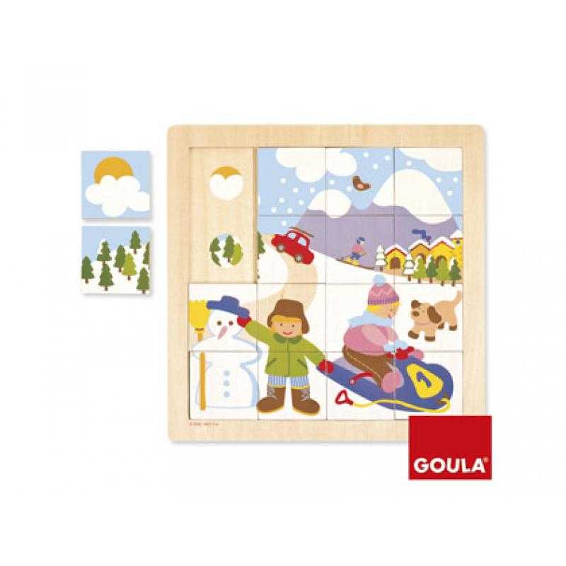 Puzzle goula madera invierno 16 piezas