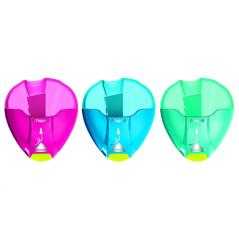 Sacapuntas plástico maped i-gloo 1 uso con depósito colores surtidos en blister