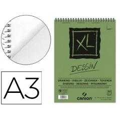 Bloc dibujo canson xl dessin din a3 liso microperforado espiral 29,7x42 cm 50 hojas 160 gr