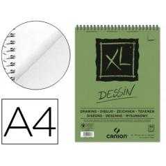 Bloc dibujo canson xl dessin din a4 liso microperforado espiral 21x29,7 cm 50 hojas 160 gr