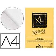 Bloc dibujo canson xl bristol din a4 extraliso encolado 21x29,7 cm 50 hojas 180 gr