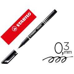 Rotulador stabilo sensor punta de fibra 0,3 mm negro